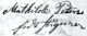 Anna Dorthea Mathilde Jørgensen, g. Petersens underskrift 1883 