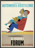 Plakat fra den Internationale Automobiludstilling i Forum 1950