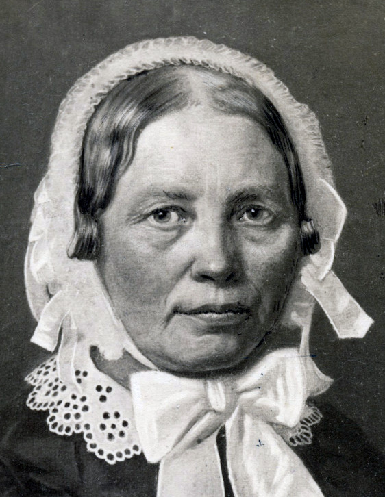 Christiane Barfoed f. Priergaard ca. 1860, malet af Ad. Lønborg