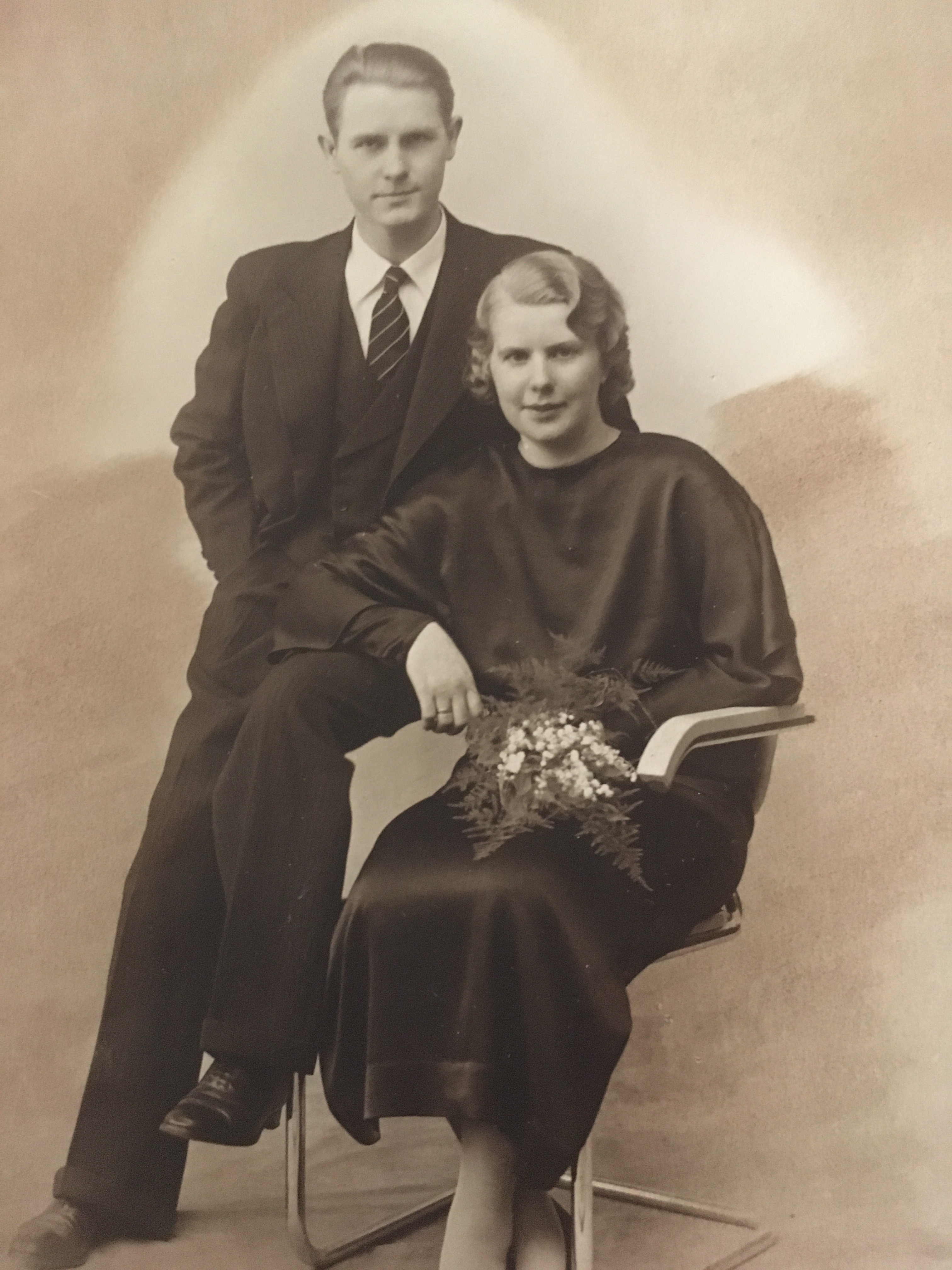 Hedda Ishøj Craner og Richard Johansens bryllup i 1935