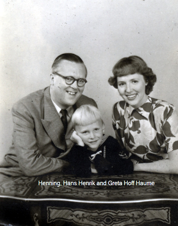 Henning, Hans Henrik og Greta Haume