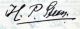 Hans Peter Petersen Steens underskrift