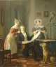 Martinus Rørbyes maleri Kirurgen Chr. Fenger med hustru og datter fra 1829
